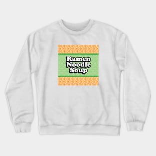 Instant Ramen Noodle Soup Packet Green Crewneck Sweatshirt